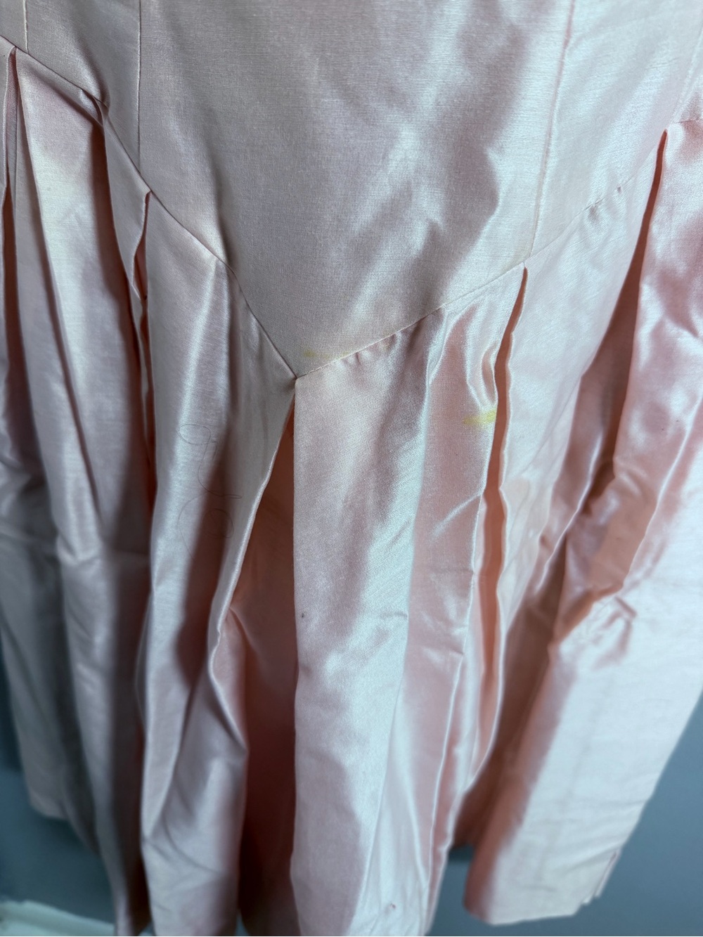 Vtg 60’s Soft Blush Cap-Sleeve Fit & Flare Mini Dress - Picture 7 of 11